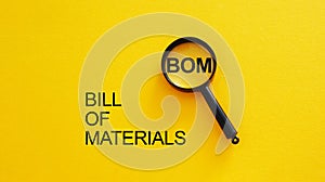 BOM - Bill of Materials is shown using the text