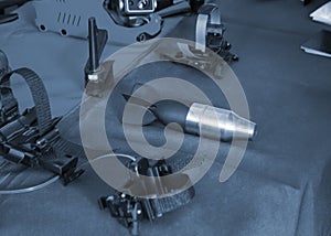 Bomb. Bomb model for drone. Model of bomb printed on 3D printer