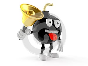 Bomb character ringing a handbell