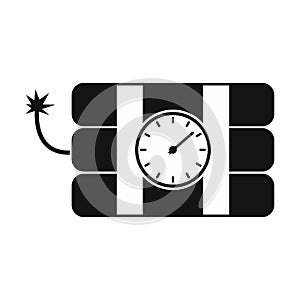 Bomb with clock timer icon