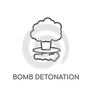 Bomb Detonation linear icon. Modern outline Bomb Detonation logo