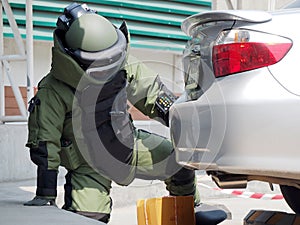 Bomb Disposal Expert in Bomb suit