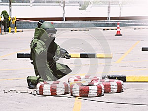 Bomb Disposal Expert in Bomb suit