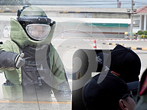 Bomb Disposal Expert in Bomb suit