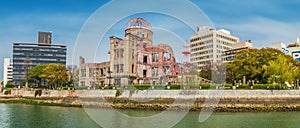 The A-Bomb Dome and city of Hiroshima, Japan