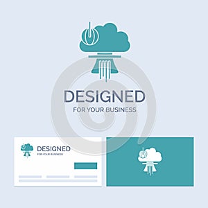 Bomb, explosion, nuclear, special, war Business Logo Glyph Icon Symbol for your business. Turquoise Business Cards with Brand logo