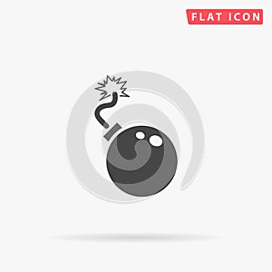 Bomb flat vector icon