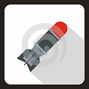 Bomb icon, flat style