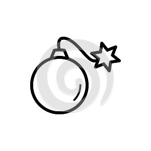 Bomb icon flat vector template design trendy
