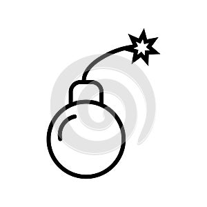 Bomb icon vector isolated on white background, Bomb sign