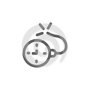Bomb o'clock icon. Element of simple icon