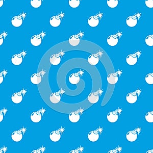 Bomb pattern vector seamless blue