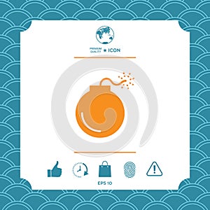 Bomb symbol icon