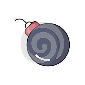 Bomb vector flat color icon