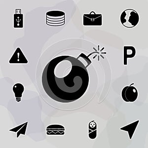 bomb with wick icon. web icons universal set for web and mobile photo