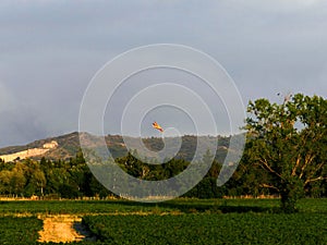 Bombardiers fighting forest fires in Provence, near Avignon, July 14, 2022