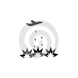 bombardment icon. Element of terrorism elements illustration. Premium quality graphic design icon. Signs and symbols collection ic