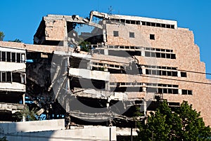 Bombed building in Belgrade