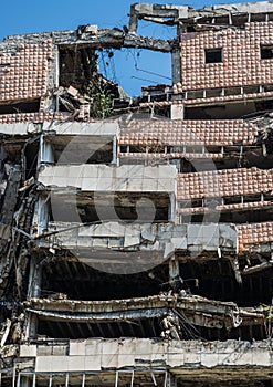 Bombed building in Belgrade