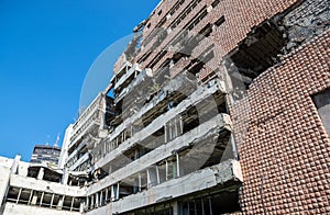 Bombed building in Belgrade