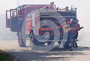 Bombeiros, fireworker in Portugal fighting against the fire