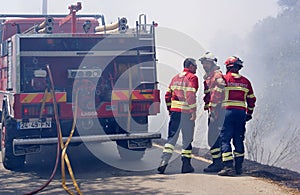 Bombeiros, fireworker in Portugal fighting against the fire