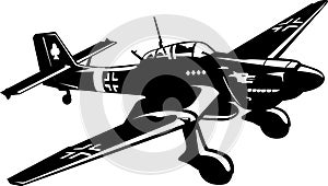 Bomber JU-87 airplane
