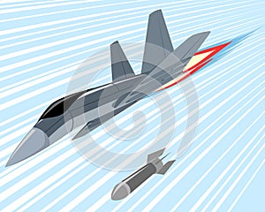 Bomber lobbing rockets