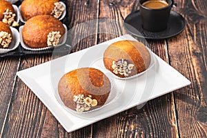 Bombolone or bomboloni is an Italian filled donut and snack food. German donuts - krapfen or berliner - filled with jam and