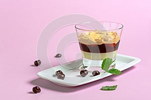 Bombon coffee in glass