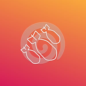 Bombs, bombardment, linear icon