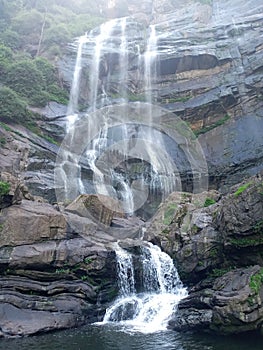 Bomburuella Waterfall is situated in Perawella near the border of the Nuwara Eliya and Badulla districts. It is 50 meters high and