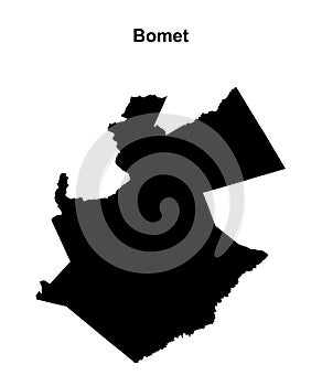 Bomet outline map