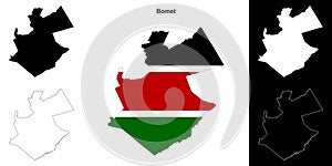 Bomet outline map