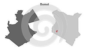 Bomet outline map