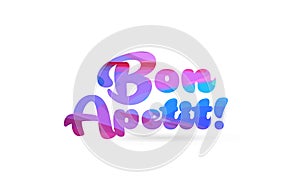 bon apetit pink blue color word text logo icon