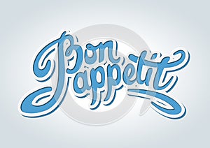 Bon appetit hand drawn lettering photo