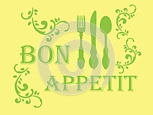 Bon appetit stencil