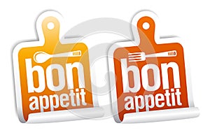 Bon appetit stickers. photo