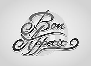 Bon Appetit vector lettering