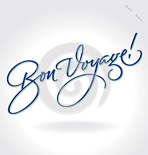 'Bon Voyage' hand lettering (vector) photo