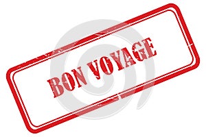 bon voyage stamp on white