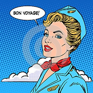 Bon voyage stewardess tourism travel flight