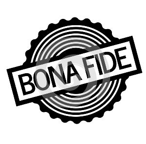 Bona fide stamp on white