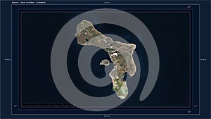 Bonaire - Dutch Caribbean highlighted - composition. Low-res sat