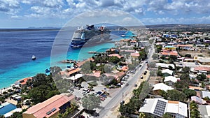 Bonaire Skyline At Kralendijk In Bonaire Netherlands Antilles.