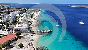 Bonaire Skyline At Kralendijk In Bonaire Netherlands Antilles. photo