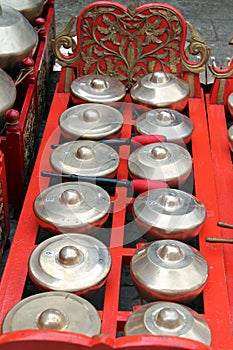 Bonang - traditional musical instrument of Javanese gamelan