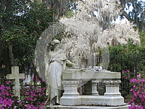 Bonaventure Cemetery Statute photo