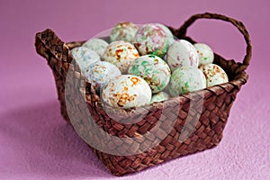 Bonbons in a basket